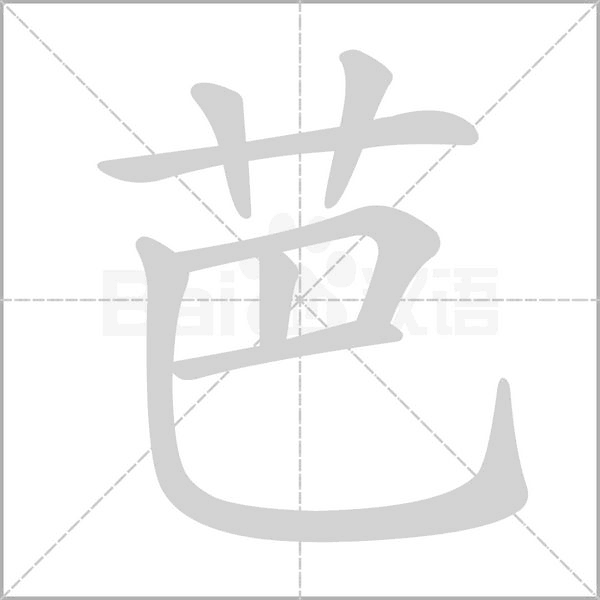 芭字的拼音、笔顺、意思、组词、成语