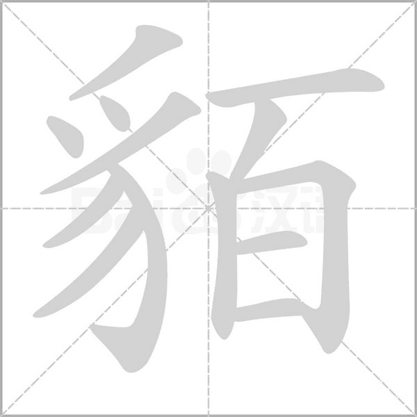 貊字的拼音、笔顺、意思、组词、成语
