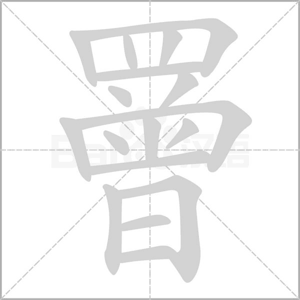 罾字的拼音、笔顺、意思、组词、成语