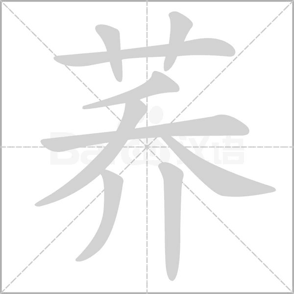 荞字的拼音、笔顺、意思、组词、成语