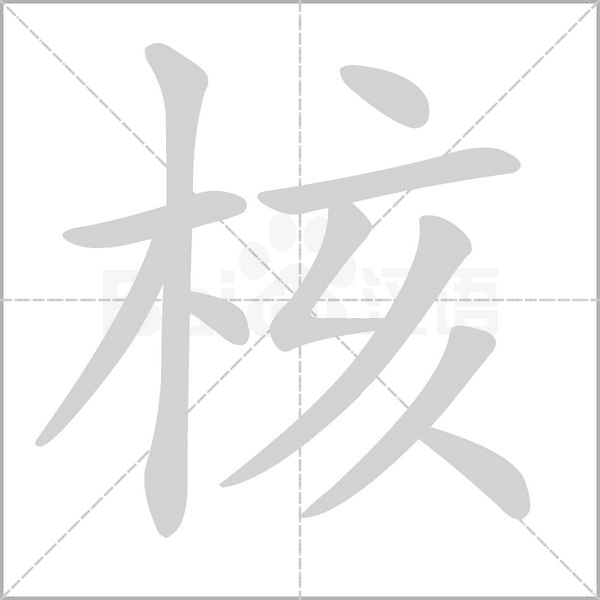 核字的拼音、笔顺、意思、组词、成语