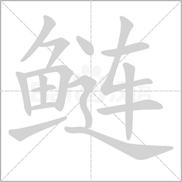 鲢字的拼音、笔顺、意思、组词、成语