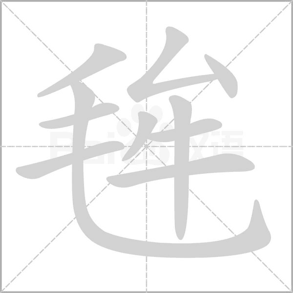 毪字的拼音、笔顺、意思、组词、成语