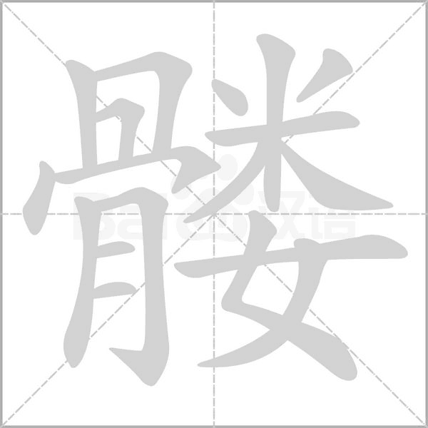 髅字的拼音、笔顺、意思、组词、成语