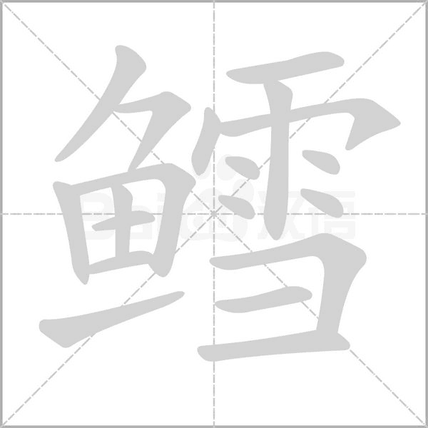 鳕字的拼音、笔顺、意思、组词、成语