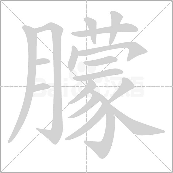 朦字的拼音、笔顺、意思、组词、成语
