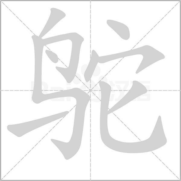 鸵字的拼音、笔顺、意思、组词、成语
